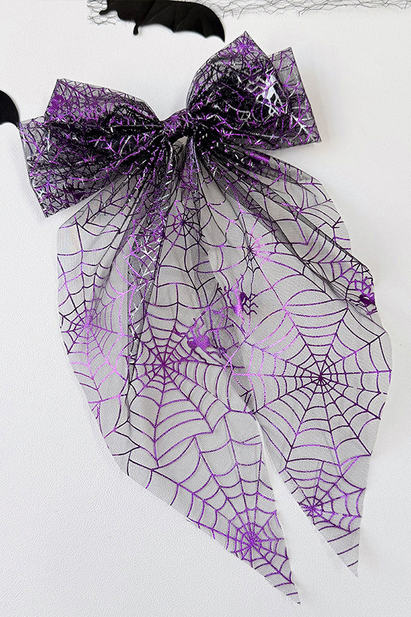 Large Halloween Mesh Bow Hair Clip-Consonak