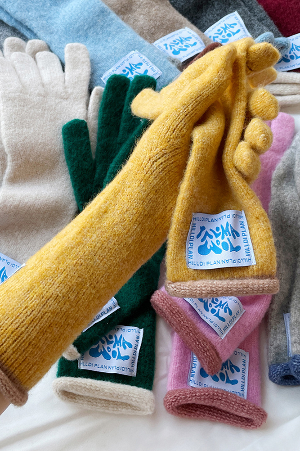 Solid Color Macaron Color Warm Knitted Touch Screen Gloves-consonak