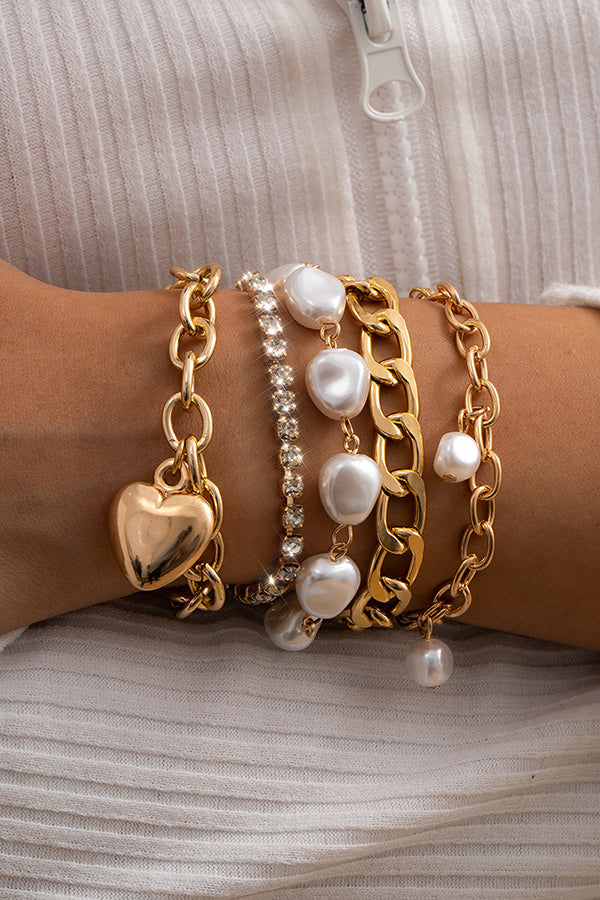 Special Shaped Imitation Pearl Vintage Baroque Bracelet-consonak