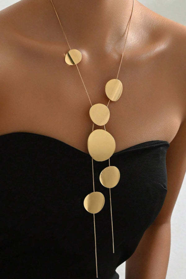 Fashionable Hollow Geometric Necklace-consonak