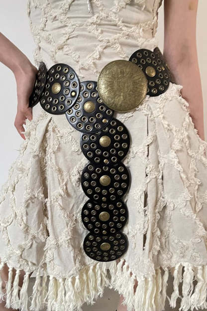 Ethnic Retro Round Hollow Belt-consonak