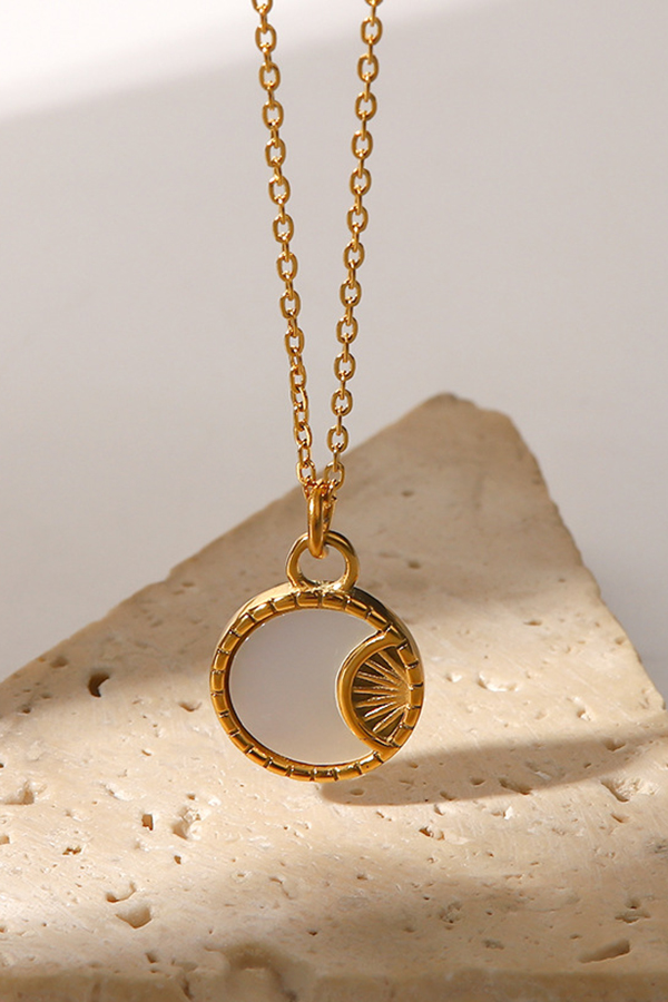 Vintage Stainless Steel Zircon Love Pendant-consonak