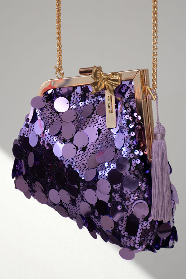 Sequin Chain Shoulder Crossbody Evening Bag-consonak