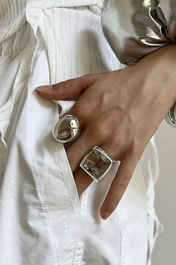 French Vintage-style Polished Ring-Consonak