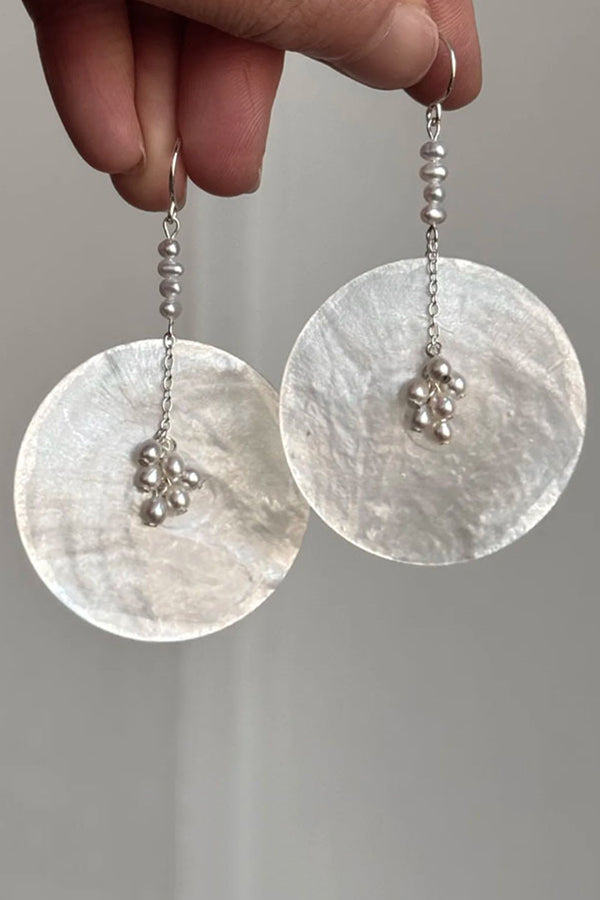 Light Luxury Pearl Pendant Earrings-consonak