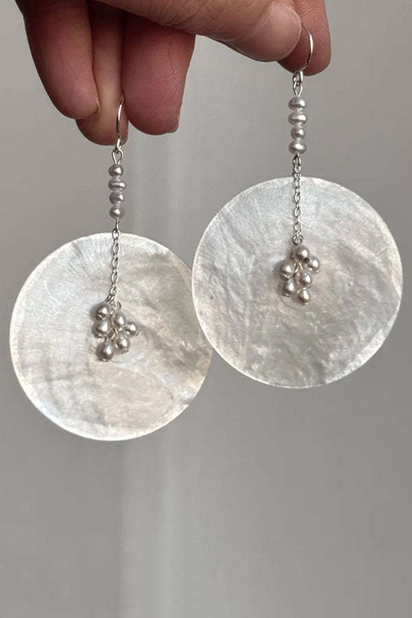 Light Luxury Pearl Pendant Earrings-consonak