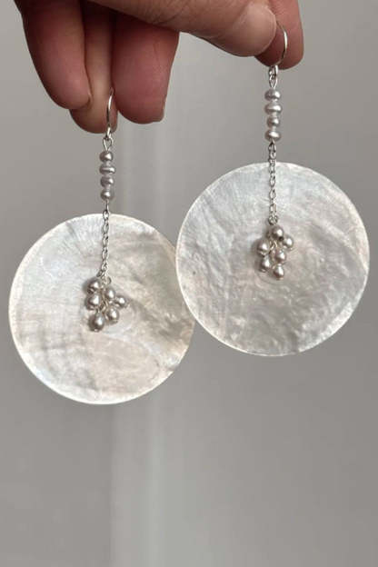 Light Luxury Pearl Pendant Earrings-consonak