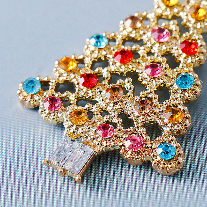 Christmas Tree Fashion Diamond Earrings-consonak
