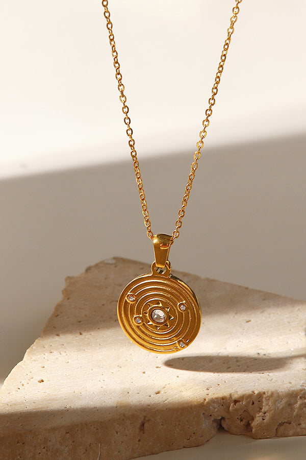Vintage Stainless Steel Zircon Love Pendant | Consonak