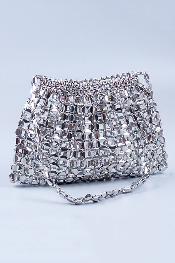 Fashion Handmade Flat Beaded Beaded Woven Handbag Bag-consonak