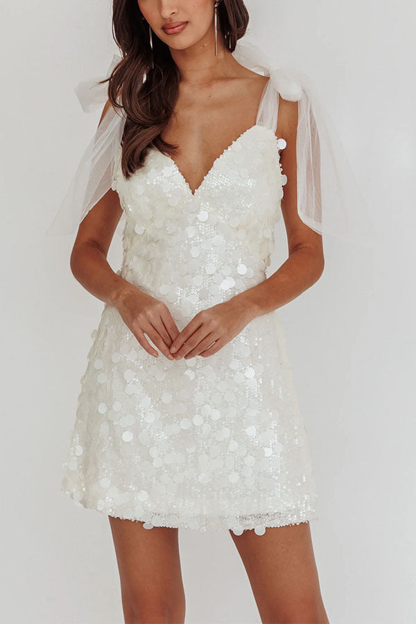 Celeste Glamour Sequin Mini Dress-Consonak