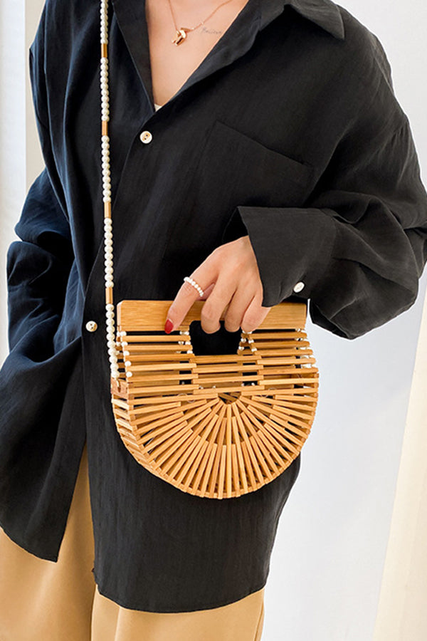Fashionable Bamboo Pearl Handbag-consonak