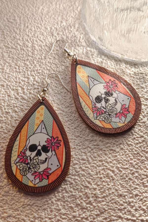 Halloween Horror and Fun Series Wooden Earrings-consonak