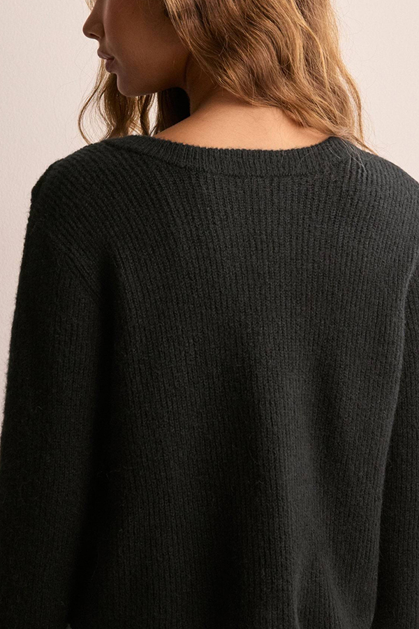 Solid Color Loose Long Sleeve Lace-up Knitted Cardigan-consonak