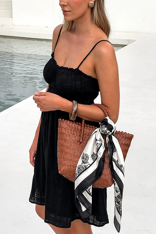 Retro Large Imitation Rattan Handwoven Bag-consonak