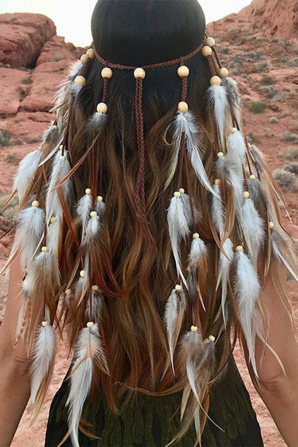 Bohemian Peacock Feather Headband | Consonak