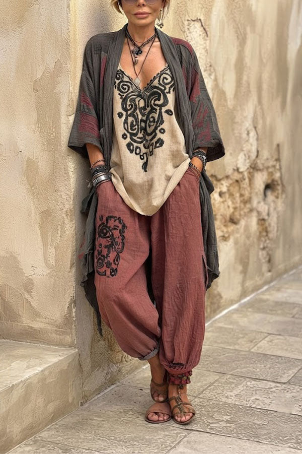 Relaxed Fit Boho Lounge & Resort 3-Piece Set-Consonak