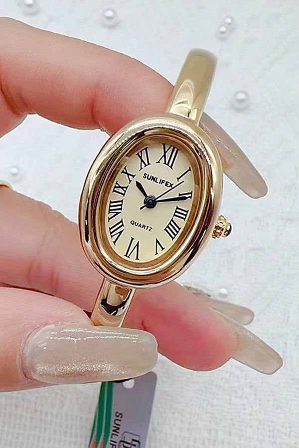 Fashionable Simple Oval Pointer Bracelet Watch-consonak