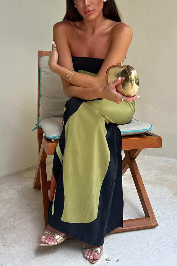 Jaime Abstract Floral Print Elasticated Off Shoulder Vacation Loose Maxi Dress-consonak