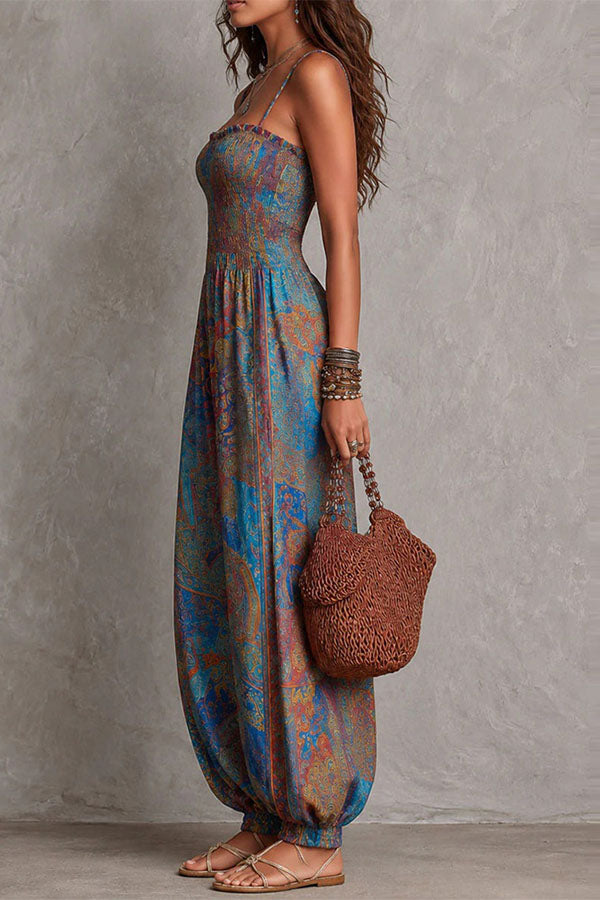 Maya Boho Chic Patchwork Jumpsuit-Consonak