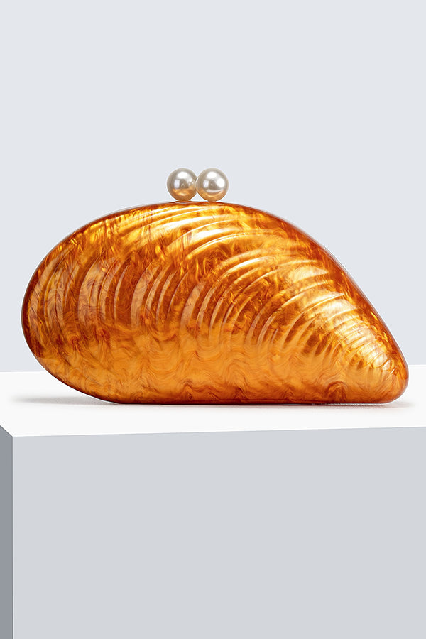 Elegant Shaped Shell Acrylic Evening Clutch-consonak