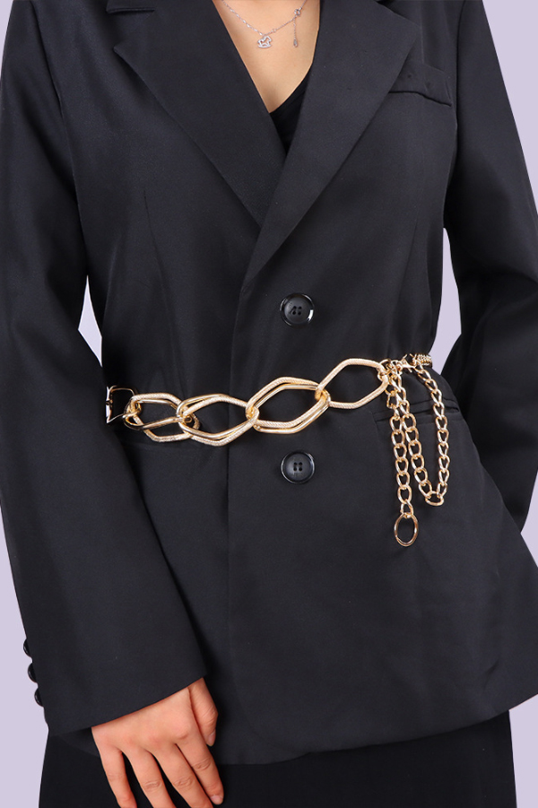 Fashionable Chunky Metal Chain Waist Chain-consonak