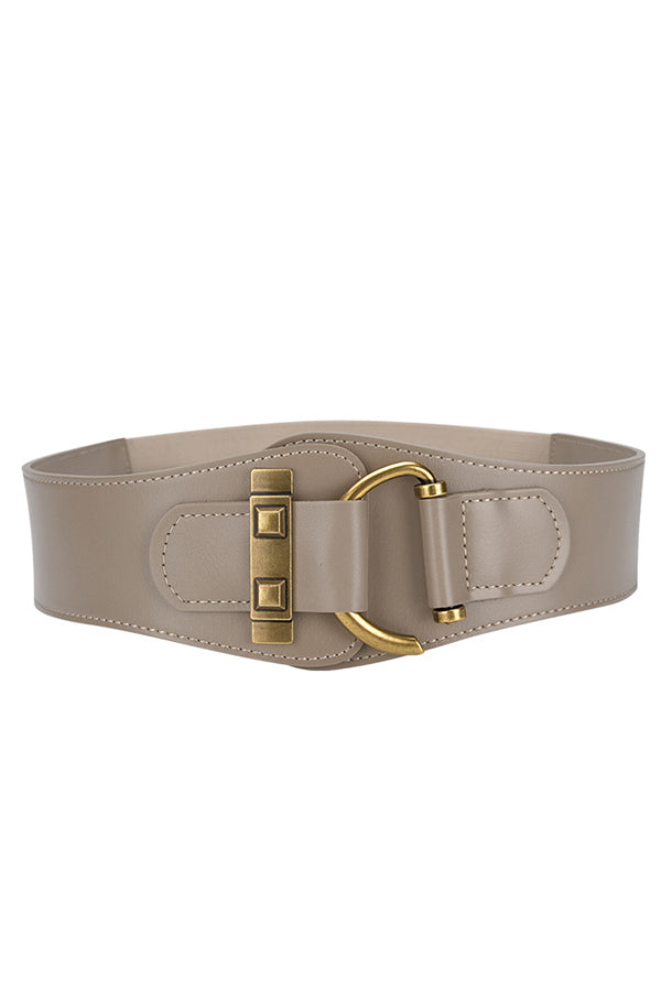 Retro Style Waist-hugging Wide Leather Belt-consonak