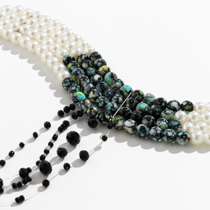 Gothic Blood Drop Tassel Halloween Personalized Necklace-consonak