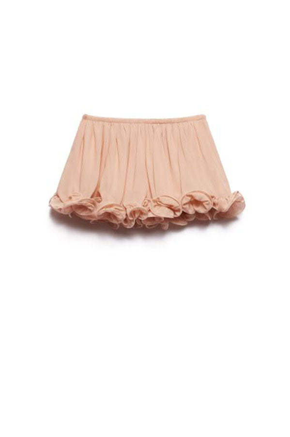 Romantic Drama Chiffon Wavy Ruffles Elastic Waist Loose Shorts-consonak