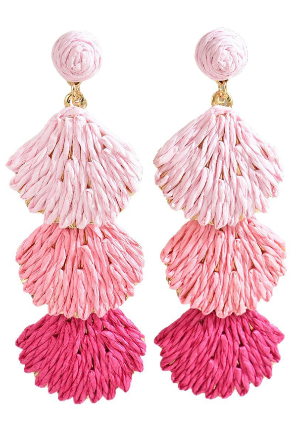 Bohemian Style Woven Seashell Vacation Earrings