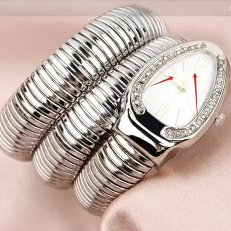 Fashionable Quartz Snake Bracelet Watch-consonak