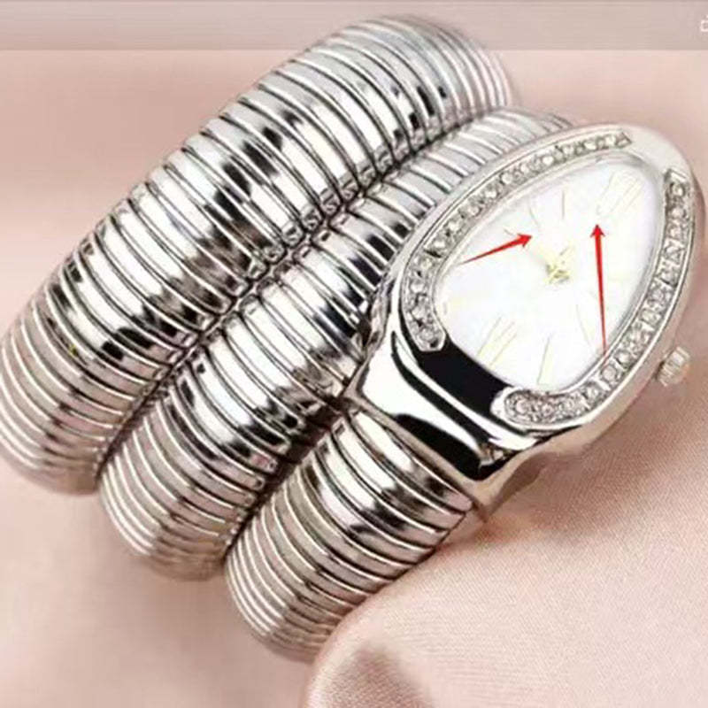 Fashionable Quartz Snake Bracelet Watch-consonak