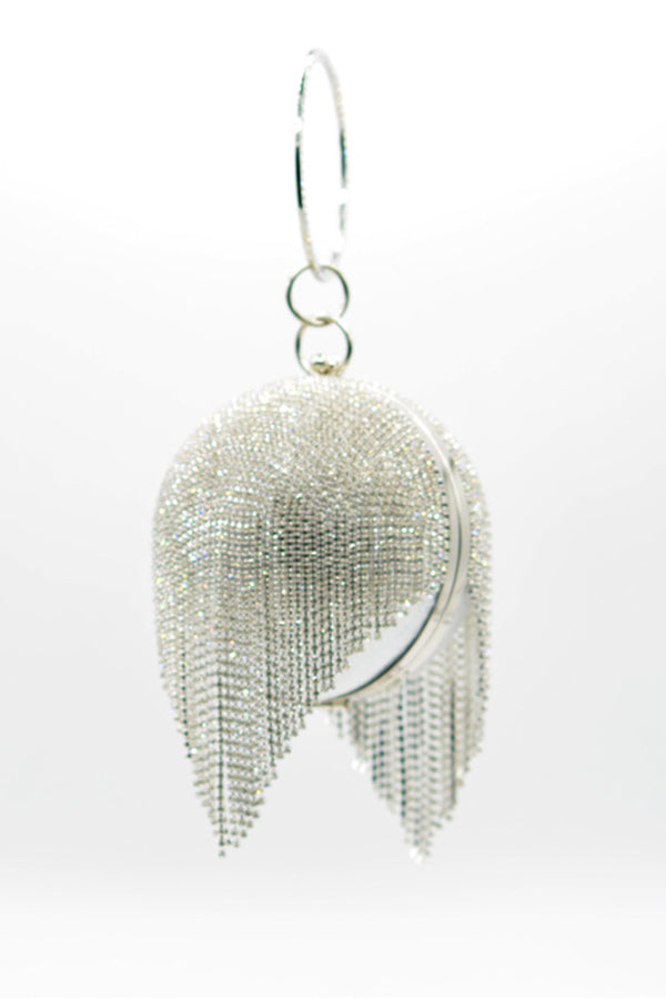 Fashionable Tassel Diamond Ball Evening Handbag-consonak