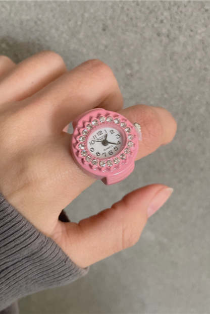 Fashion Creative Simple Mini Clock Ring-consonak