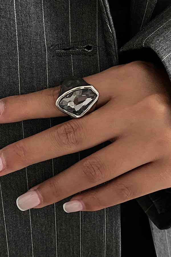 Geometric Square Metal-style Ring-Consonak