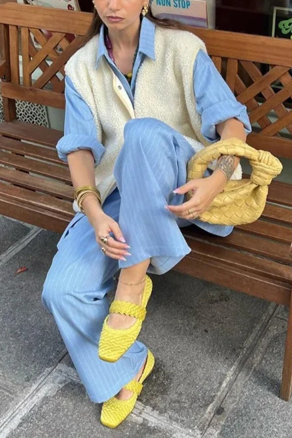 Stylish Polar Fleece Loose Single-breasted Sleeveless Vest Jacket-consonak