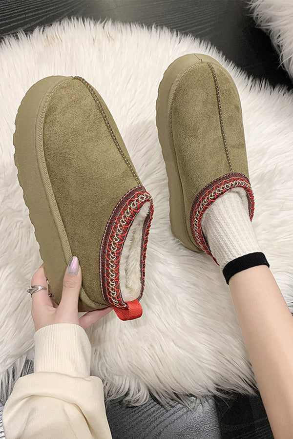 Warm Thick Sole Heelless Cotton Shoes-consonak