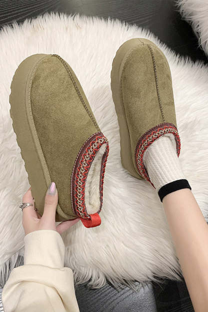 Warm Thick Sole Heelless Cotton Shoes-consonak