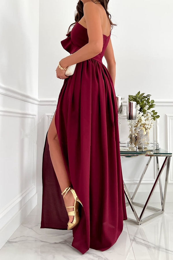 Darling Muse Ruffle One Shoulder Party Maxi Dress | Consonak
