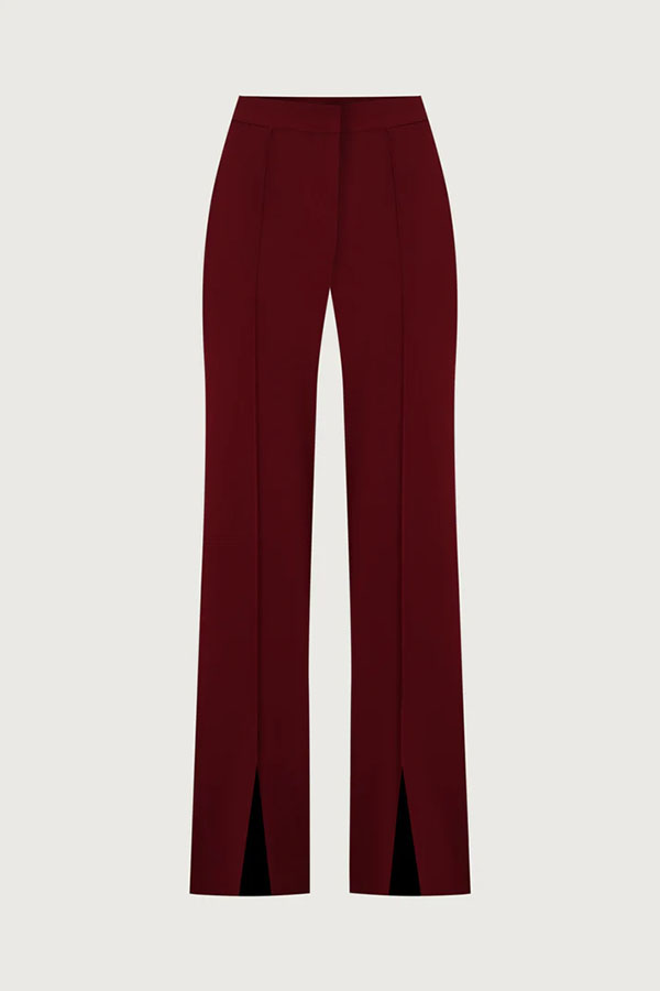 Vita Mesh Patchwork High Neck Wide Sleeve Bodysuit and High Rise Pocket Slit Pants Set-consonak