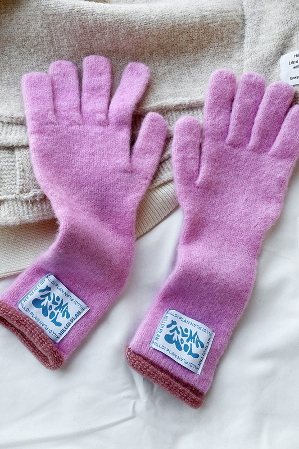 Solid Color Macaron Color Warm Knitted Touch Screen Gloves-consonak