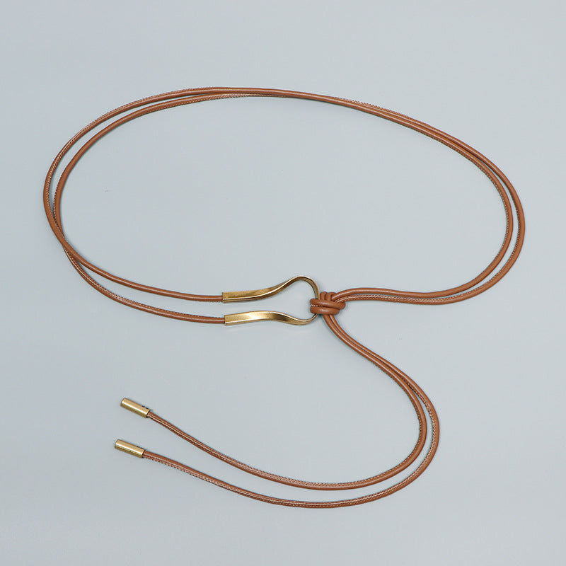 Simple and Versatile Leather Waist Rope-consonak