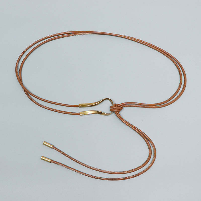 Simple and Versatile Leather Waist Rope-consonak