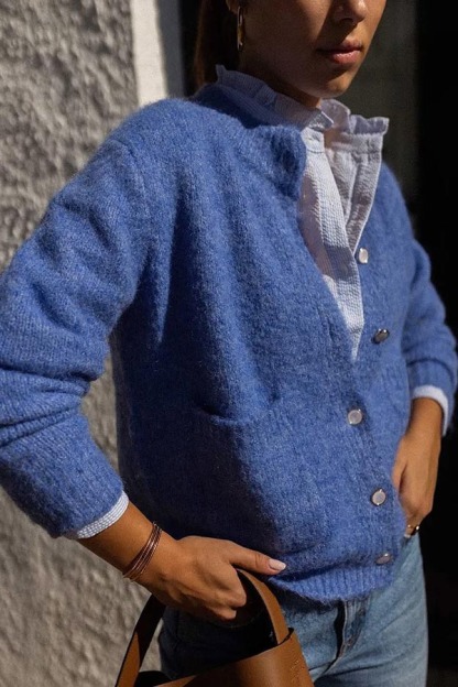 Falling for You Knit Long Sleeve Pocket Relaxed Cardigan-consonak