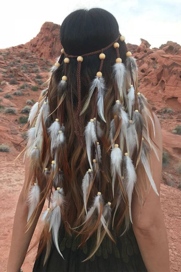 Bohemian Peacock Feather Headband | Consonak