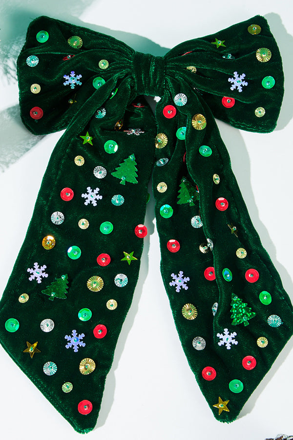 Christmas Velvet Snowflake Christmas Tree Ornament Headdress-consonak