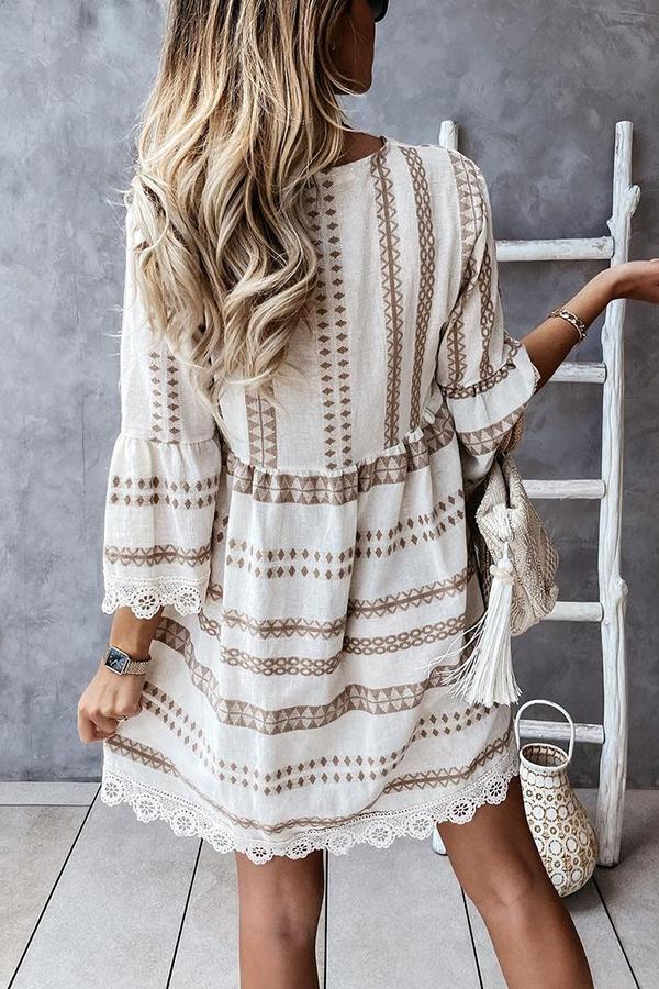 An Exotic Escape Lace Mini Dress-consonak