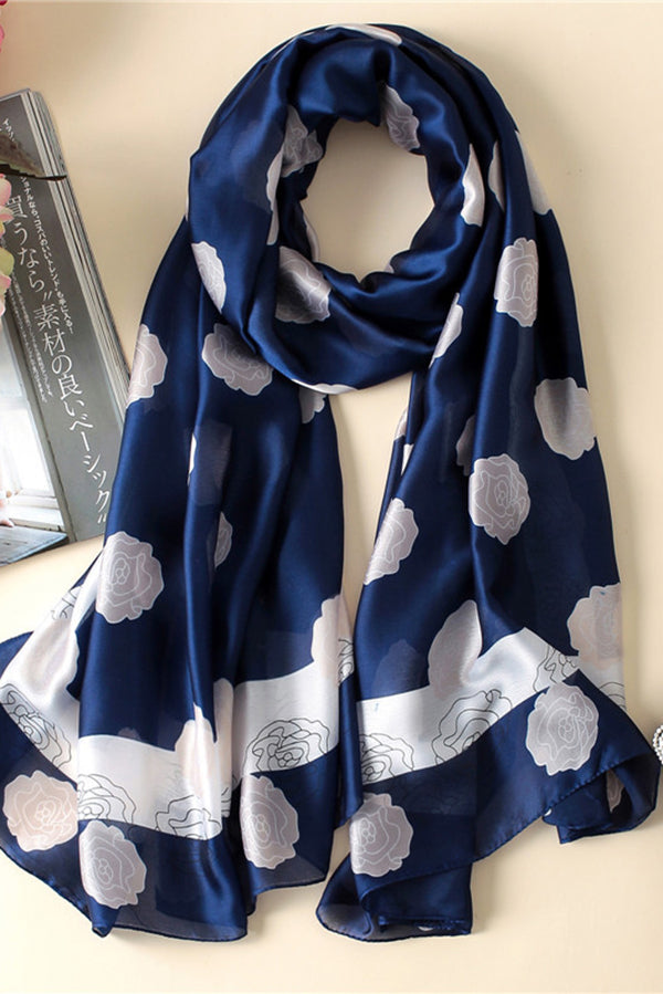 Rose Print Beach Sunscreen Scarf-consonak