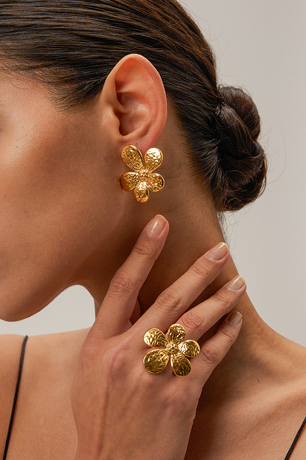 Fashionable Fresh Flower Earrings-consonak