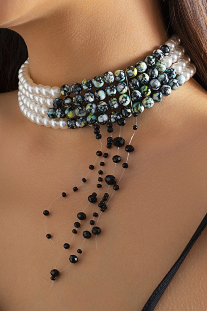 Gothic Blood Drop Tassel Halloween Personalized Necklace-consonak